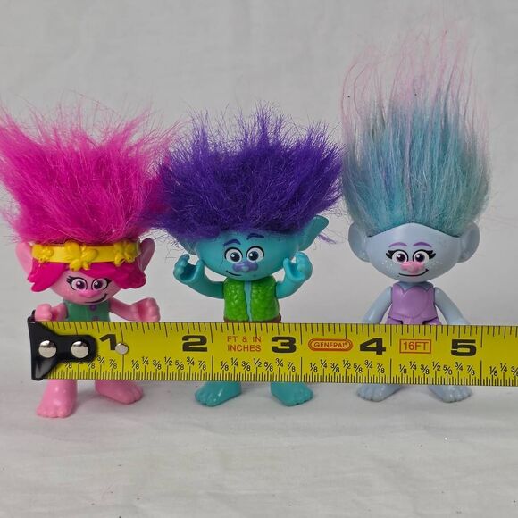 Trolls Figure Lot (3) DreamWorks – Poppy, Branch, Smidge - Picture 4 of 5